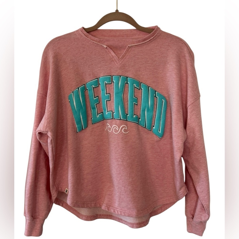 Simply Southern “Weekend” Pullover Pink Large Comfy